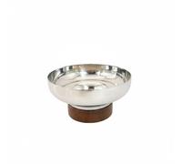 LRXFPIYF Cake Display Stand Soporte Pastelero Bandeja Frutero Centro de Mesa Acero Inoxidable con Madera para Presentación Elevada de Dulces Adecuado para Hogar Comedor Mostrador, Pequeño 13 6.5cm