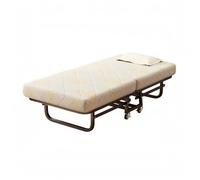 LRXFPIYF Cama Plegable Cama Nido Cama Auxiliar Portátil con Colchón de 190cm y 10cm Estructura de Acero Estable con Ruedas con Freno y Asa para Mover Adecuada, 80cm