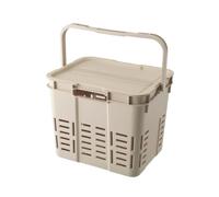 LRXFPIYF Contenedor de Almacenamiento Exterior Caja Organizador Recipiente Baúl con Tapa Plástico Sólido Contenedor Estable con Tapa Ajustada Adecuado para
