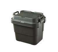 LRXFPIYF Contenedor de Almacenamiento Exterior Caja Organizador Recipiente Baúl con Tapa Plástico Sólido Contenedor Estable con Tapa Ajustada Adecuado para