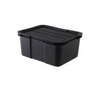 LRXFPIYF Contenedor de Almacenamiento Exterior Caja Organizador Recipiente Baúl con Tapa Plástico Sólido Contenedor Estable con Tapa Ajustada Adecuado para