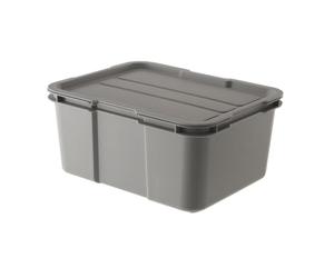 LRXFPIYF Contenedor de Almacenamiento Exterior Caja Organizador Recipiente Baúl con Tapa Plástico Sólido Contenedor Estable con Tapa Ajustada Adecuado para