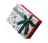 LRXIYODE Caja Navidad con Tapa y Lazo Decorativo Resistente y Versátil para y Fiestas y Celebraciones