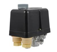 LRXIYODE Válvula 20 a 145 Psi de Control de Presión para Compresor de Aire 220 V 10 Bar 4 Puertos, Material Metálico y Plástico, Ahorro de Energía y Fácil Uso
