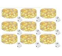 LSUO BAOFU Guirnalda Luces LED 2M 20 LEDs Blanco Cálido IP65 Pilas