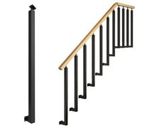 LSyySy Balaustres de Escalera Poste, Barandilla Rectangular Individual, Balaustres de Metal para Escaleras de Montaje Lateral, para Uso Interior y Exterior, Columna de Barandilla con Kit de Tornillos