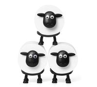 LSZUJP - Portapapel higiénico de oveja, 3 piezas, soporte de papel higiénico de oveja divertido en pie impreso en 3D, color negro - Perfecto como decoración