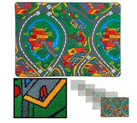 LUCA HOME - Alfombra Infantil Carretera, Juegos, Ciudad, alcolchada - Alfombra Infantil Plegable - Alfombra Juegos Circuito Coches con Base Antideslizante - Alfombra Carretera Coches 200 x 300cm