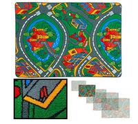 LUCA HOME - Alfombra Infantil Carretera, Juegos, Ciudad, alcolchada - Alfombra Infantil Plegable - Alfombra Juegos Circuito Coches con Base Antideslizante - Alfombra Carretera Coches 120 x 160cm