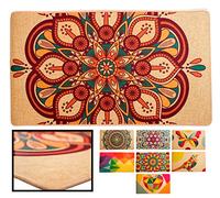 LUCA HOME - Alfombrilla Pasillo NERÓN Mandala 1 40x70cm - Antideslizante Alfombra - Tapetes para Sala - Alfombra Salon, felpudos de Interior, alfombras Pasillo