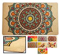 LUCA HOME - Alfombrilla Pasillo NERÓN Mandala 3 40x70cm - Antideslizante Alfombra - Tapetes para Sala - Alfombra Salon, felpudos de Interior, alfombras Pasillo
