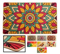 LUCA HOME - Alfombrilla Pasillo Novofloor Mandala 4 40x70cm - Antideslizante Alfombra - Tapetes para Sala - Alfombra Salon, felpudos de Interior, alfombras Pasillo