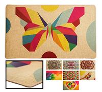 LUCA HOME - Alfombrilla Pasillo Novofloor Mariposa 40x70cm - Antideslizante Alfombra - Tapetes para Sala - Alfombra Salon, felpudos de Interior, alfombras Pasillo