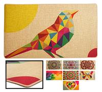 LUCA HOME - Alfombrilla Pasillo Novofloor pájaro 40x70cm - Antideslizante Alfombra - Tapetes para Sala - Alfombra Salon, felpudos de Interior, alfombras Pasillo