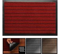 LUCA HOME - Felpudo Entrada a casa Nevada, Felpudo Entrada casa Antideslizante, Impermeable, Lavable, Antibacterias, Pasillo, Cocina, Dormitorio, Felpudo Interior y Exterior (Rojo, 120x180cm)