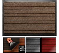 LUCA HOME - Felpudo Entrada a casa Nevada, Felpudo Entrada casa Antideslizante, Impermeable, Lavable, Antibacterias, Pasillo, Cocina, Dormitorio, Felpudo Interior y Exterior (Marrón, 90 x 150 cm)