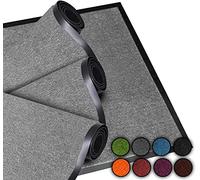 LUCA HOME - Felpudo Entrada casa 40x60cm Plata - Alfombra Antideslizante Lavable para Puerta de Entrada, Cocina y Pasillo - Felpudo Exterior e Interior - Tapetes Originales Entrada casa
