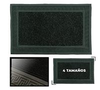 LUCA HOME - Felpudo Entrada casa Negro 37x52 cm Rectangular de Goma-Moqueta Base Antideslizante, Felpudo, fácil Limpieza, Felpudo Absorbente, Fepudo para Exterior e Interior