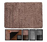 LUCA HOME - Felpudo Magic Mat Entrada a casa 45x75cm Marrón, Felpudo baño Ducha Muy Absorbente usable para Exterior e Interior, Lavable en Lavadora, atrapa Toda la Suciedad mágicamente