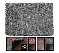 LUCA HOME - Felpudo Magic Mat Entrada a casa 60x90cm Negro, Felpudo baño Ducha Muy Absorbente usable para Exterior e Interior, Lavable en Lavadora, atrapa Toda la Suciedad mágicamente