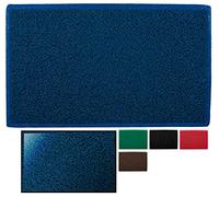 LUCA HOME - Felpudo Rizo Villena Azul Rectangular con Base Antideslizante Muy Absorbente, Felpudo 45x75cm Rizos PVC, Felpudo para Exterior e Interior