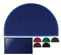 LUCA HOME - Felpudo Rizo Villena Azul Semiluna con Base Antideslizante Muy Absorbente, Felpudo 45x75cm Rizos PVC, Felpudo para Exterior e Interior