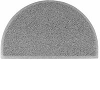 LUCA HOME - Felpudo Rizo Villena Gris Semiluna con Base Antideslizante Muy Absorbente, Felpudo 45x75cm Rizos PVC, Felpudo para Exterior e Interior