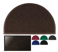 LUCA HOME - Felpudo Rizo Villena Marrón Semiluna con Base Antideslizante Muy Absorbente, Felpudo 45x75cm Rizos PVC, Felpudo para Exterior e Interior