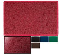 LUCA HOME - Felpudo Rizo Villena Rojo Rectangular con Base Antideslizante Muy Absorbente, Felpudo 45x75cm Rizos PVC, Felpudo para Exterior e Interior