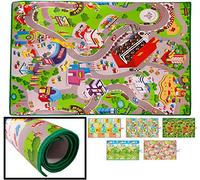 LucaHome - Alfombra Infantil Educaplay Circuito 120x100cm | Educativa para Bebés Acolchada y Resistente | Suelo Antideslizante para Niños y Niñas