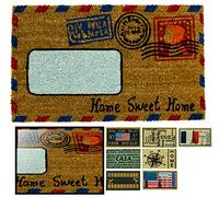 LucaHome - Felpudo de Coco Natural 70x40 con Base Antideslizante, Felpudo de Coco Divertido Postcard Felpudo Absorbente Entrada casa, Ideal para Puerta Exterior o Pasillo