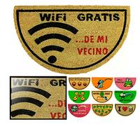 LucaHome - Felpudo de Coco Natural 70x40 Con Base Antideslizante, WiFi Gratis, Absorbente Para Entrada Casa, Ideal Para Puerta Exterior o Pasillo