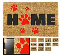 LucaHome - Felpudo Entrada casa Original y Divertido de Coco Natural - Felpudo Home Perro 33x60 - Ideal para Puertas de Exteriores Cubiertas, pasillos y entradas de hogares
