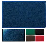 LucaHome - Felpudo Rizo Villena Azul Rectangular 35x52cm con Base Antideslizante Muy Absorbente, Rizos PVC para Exterior e Interior