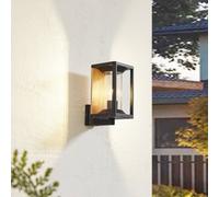 Lucande aplique de exterior Candina, negro, aluminio, IP65