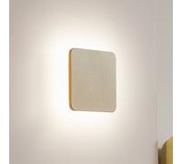 Lucande Aplique de pared LED Elrik, dorado, 22 cm, metal