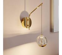 Lucande LED Lámpara de pared Hayley (Moderno) en Transparente hecho Vidrio e.o. para Salón & Comedor (1 llama, aplique,