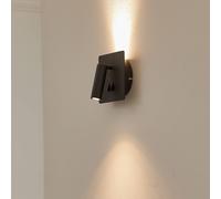 Lucande LED Lámpara de pared Magya (Moderno) en Negro hecho Aluminio e.o. para Salón & Comedor (2 llamas, aplique,