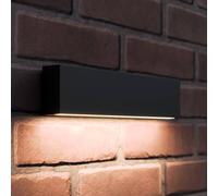 Lucande LED Lámpara de pared Led exterior Elvira (Moderno) en Negro hecho Aluminio (1 llama, lámparas para aplique, lámpara