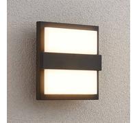 Lucande Aplique LED para exterior Gylfi, 20 cm, antracita, aluminio