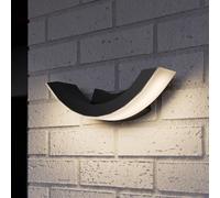 Lucande aplique LED para exterior Half, 30 cm, antracita, IP54