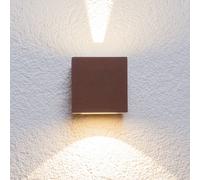 Lucande Aplique LED para exterior Jarno, óxido, metal, 9 cm