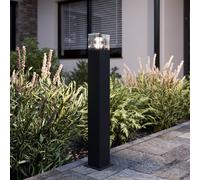 Lucande Bolardo luminoso Keke, altura 70 cm, antracita, aluminio