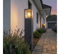 Lucande Bolardo luminoso Klemens, 65 cm, antracita, metal, E27