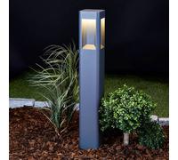 Lucande Bolardo luminoso LED Annika, antracita, metal, 80 cm
