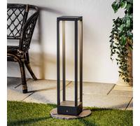 Lucande Bolardo luminoso LED Carlota, antracita, 65 cm, metal