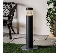 Lucande Bolardo luminoso LED Lucius, 65 cm, antracita, metal, IP54