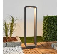 Lucande, bolardo luminoso LED Ninon, 80 cm, antracita, metal