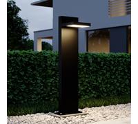 Lucande Bolardo luminoso LED Silvan, 65 cm, antracita, metal