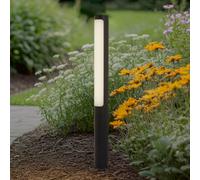 Lucande Bolardo luminoso LED Tuberia, antracita, metal, 80 cm